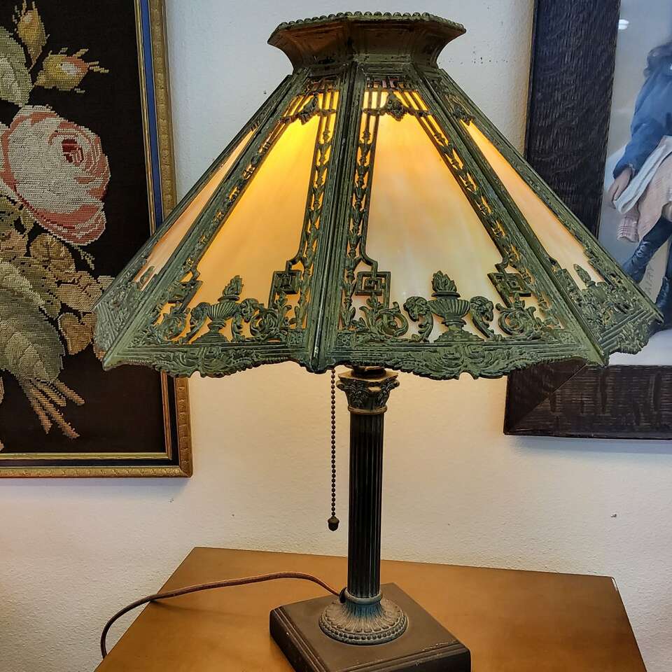 Bradley & Hubbard shade on Edward Miller Base