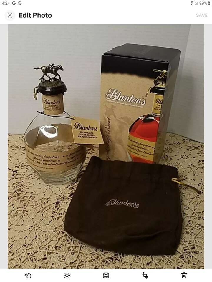 Blanton's Bourbon Bottle With Box.