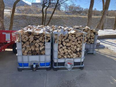 Firewood with Storage Bin