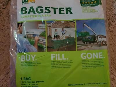 Bagster dumpster in a bag