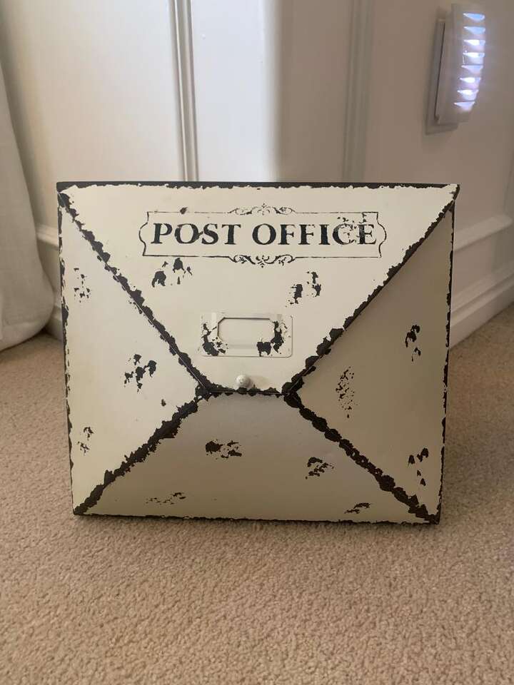 Metal Post Office Box Decor