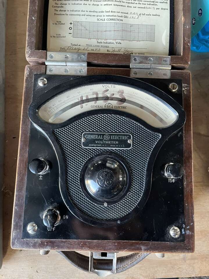 Antique General Electric Alternating Current voltm