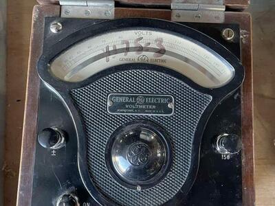 Antique General Electric Alternating Current voltm