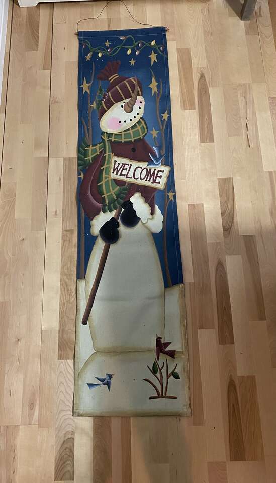 Large canvas heavy duty door hanger for Christmas or Winter - BRAND NEW