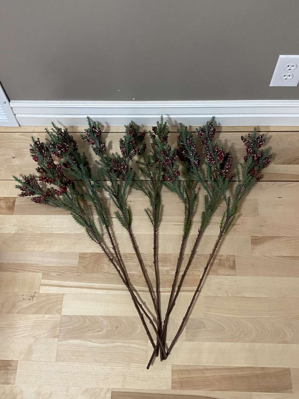 Nice long berry greenery stems (7 stems available)