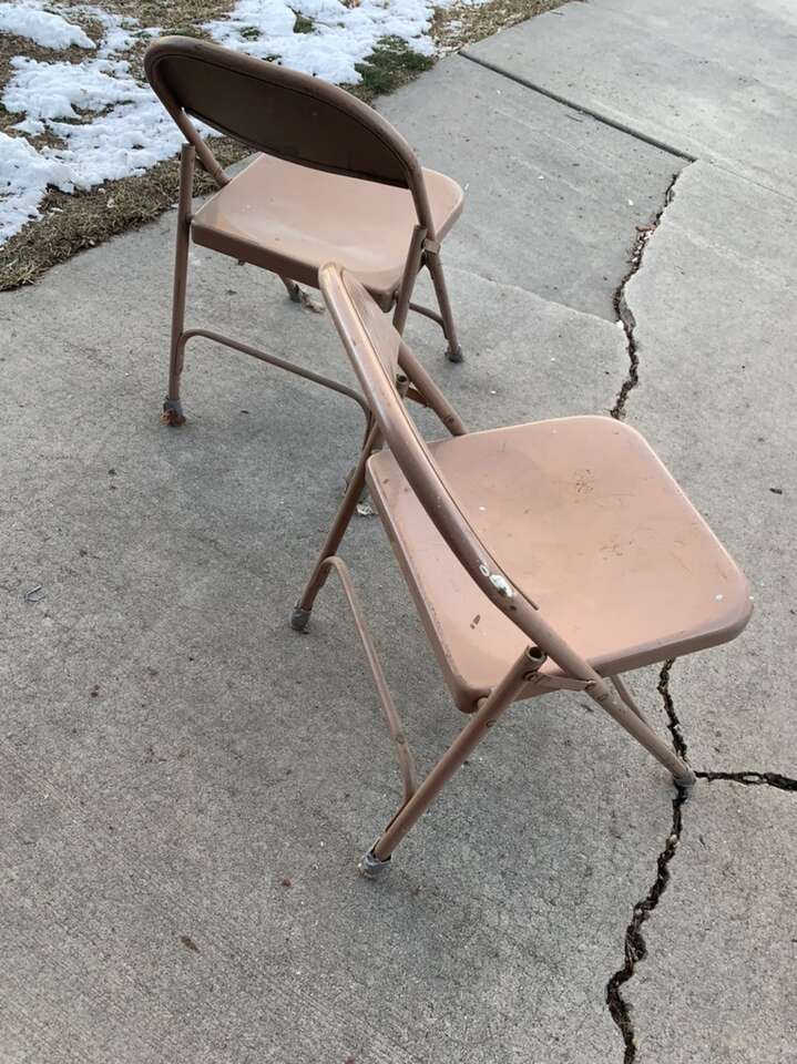2 Metal Chairs