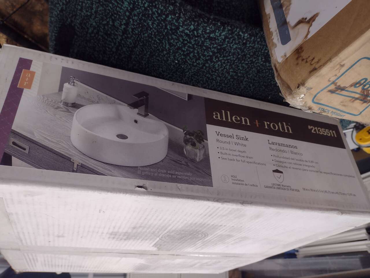 New in box Vessel Sink