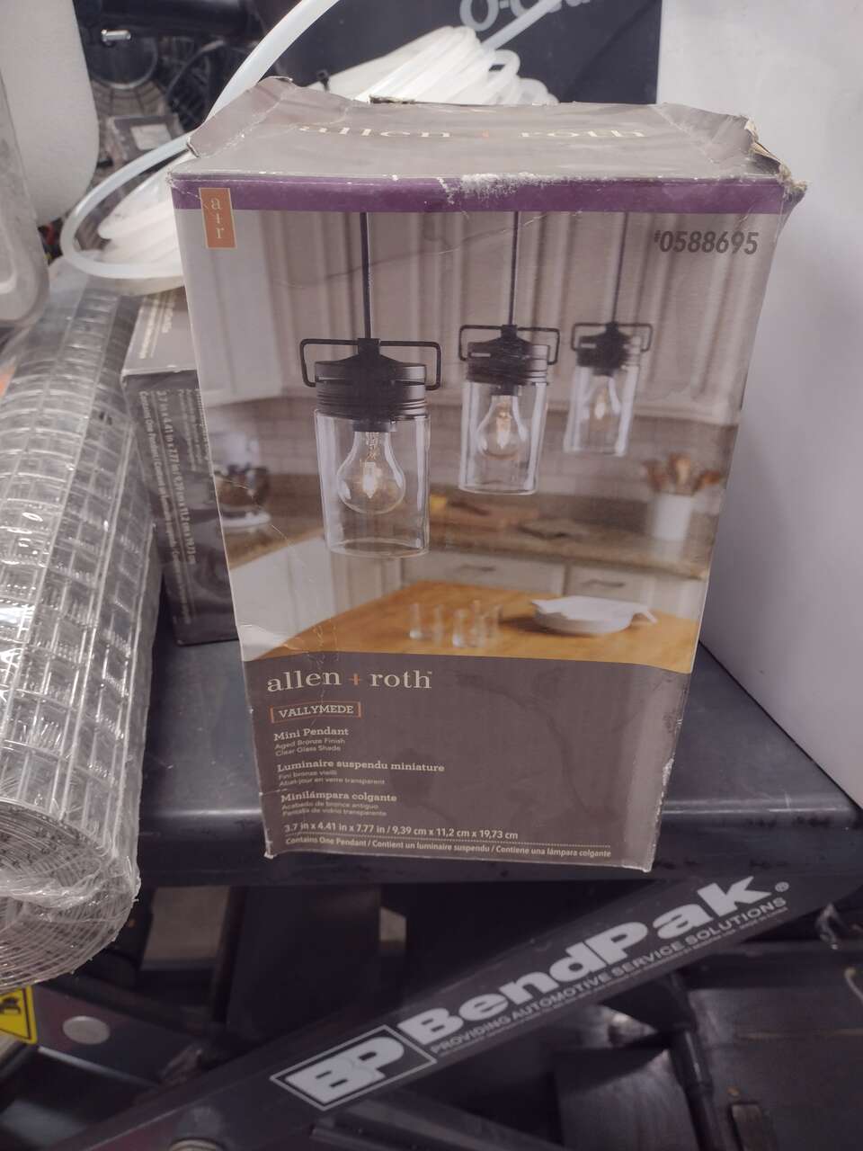 6 Vallymede Aged Bronze Clear Glass Jar Hanging Pendant Light