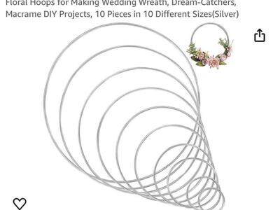 Macrame Metal Craft Hoop Wreath