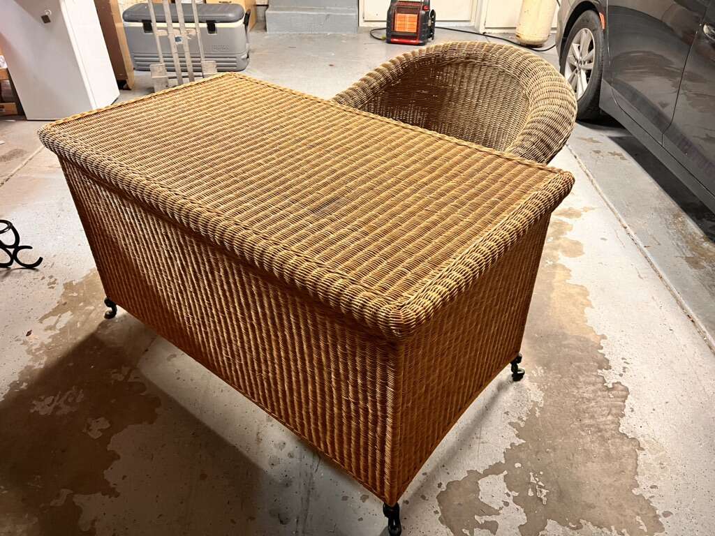 Wicker Desk And Chair FREE