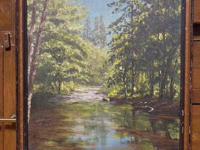 Oil On Canvas River Bend By Richard Horrocks