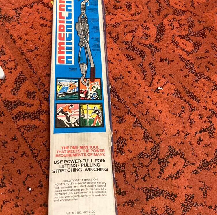 Vintage American Gage Power Pull 1 ton capacity leverage 36:1