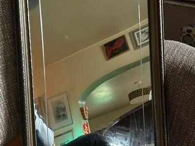 Beautiful small antique mirror 19”x 11.5”