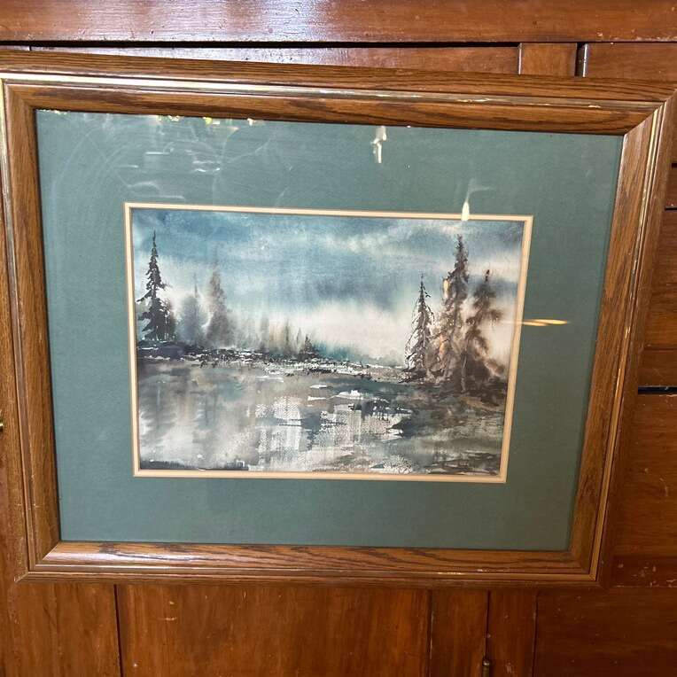 Lucille Brimhall Cannon Stormy Landscape Painting