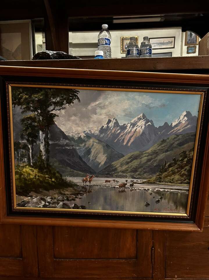 Beautiful Oil Painting Of Cattle Herder By Aston Greathead