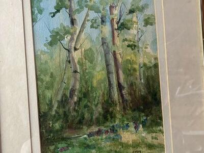 Utah Artist Shirley Mckay Britsch Water Color Cottonwood Trees