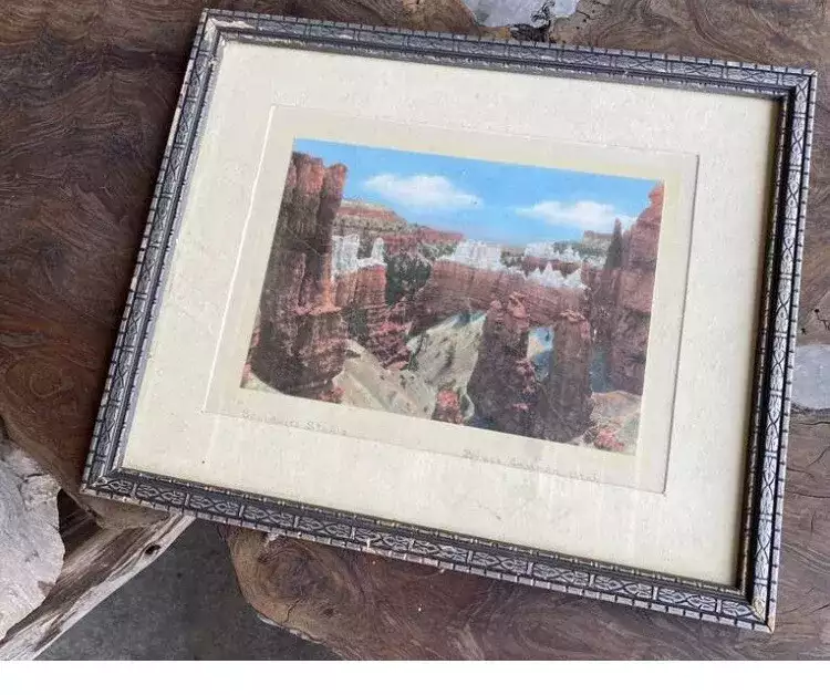 Antique Hand Tinted Photo Of Bryce Canyon