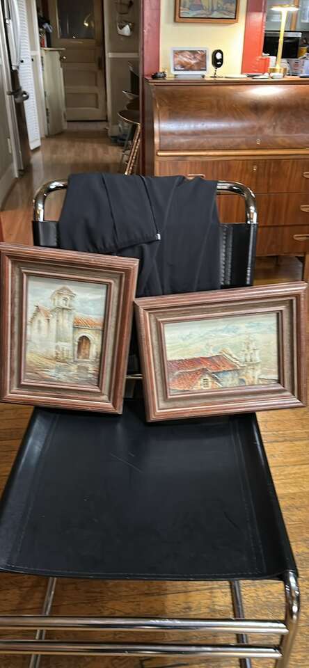 2 Original Watercolor Painting Of Mexican Villiage