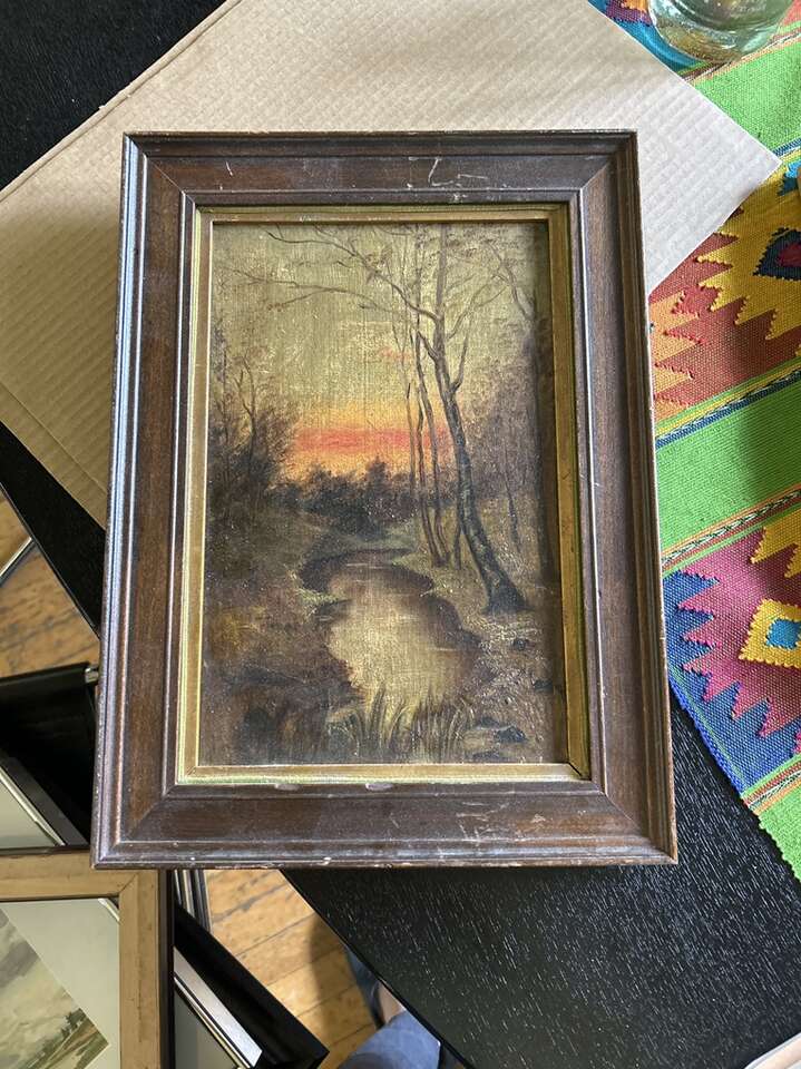 19th century Oil Painting Depicting Sunrise/Sunset