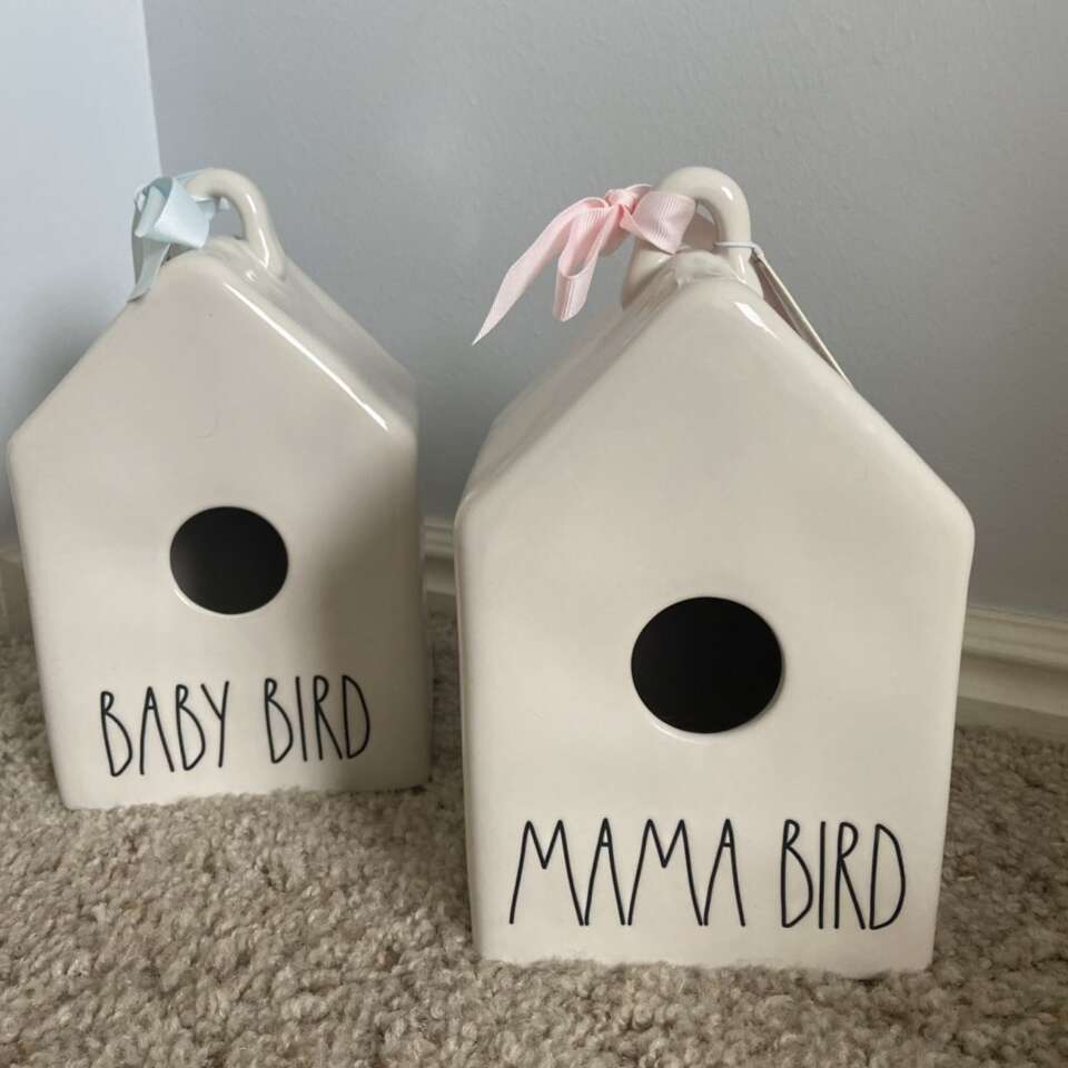 Rae Dunn Bird House Decorations Baby shower