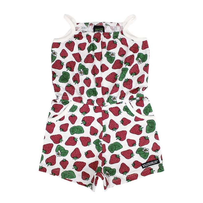 Strawberry Romper Organic 8 Years
