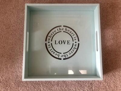 Love Expression Wood Serving Tray / Decor