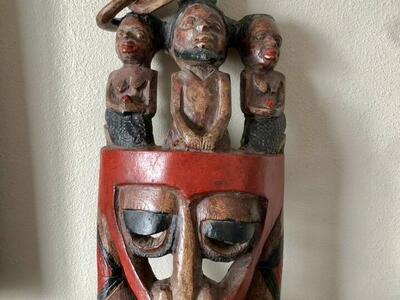 Hand Carved Tribal Wood Mask