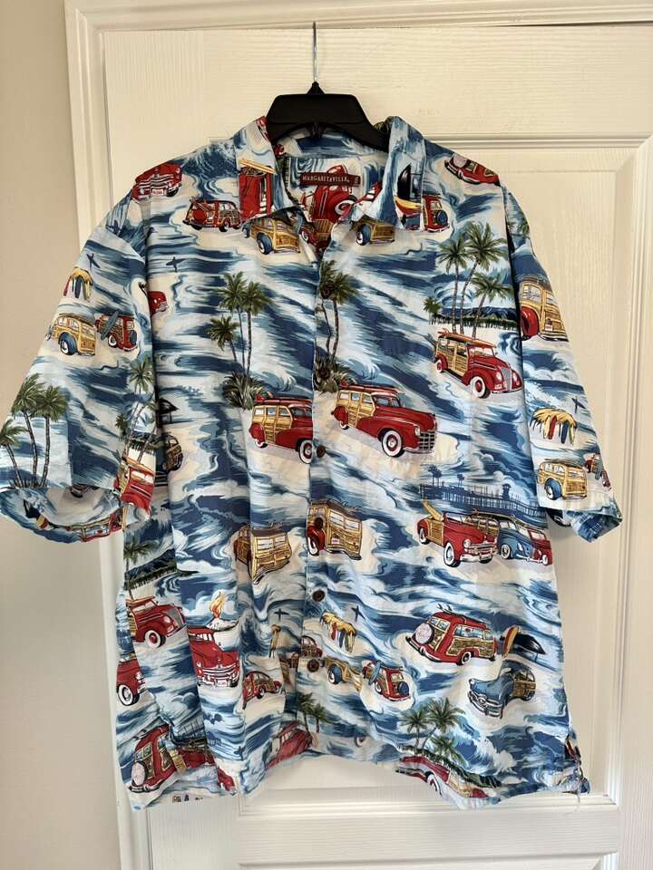 Mens XXL Margaritaville Button Up Hawaiian Shirt