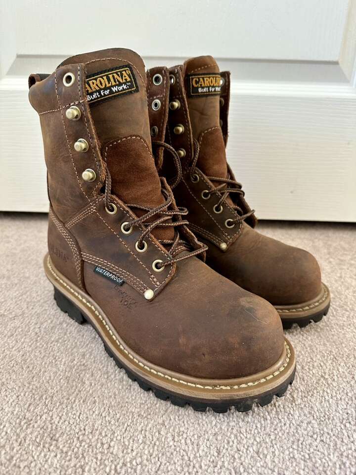 Womens 7.5 Carolina Logger Steel Toe Leather Boots