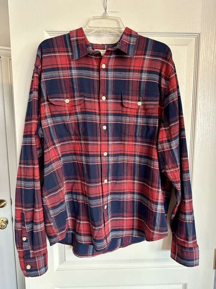 Mens XL Lucky Brand & Co Flannel Button Up Shirt