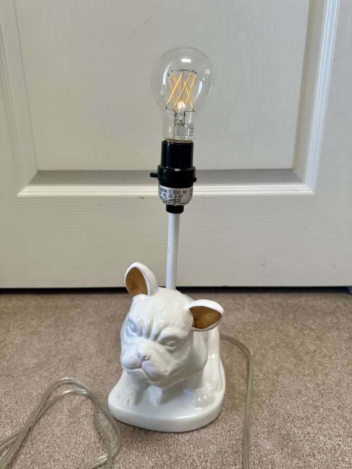 French Bulldog Frenchie Dog Glass Table Lamp Decor