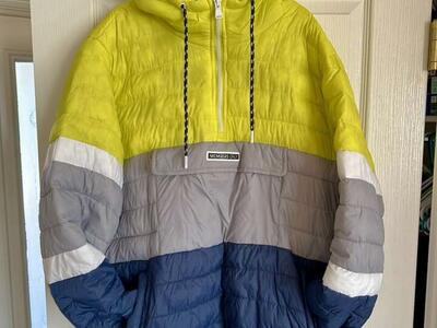 Mens XL Members Only Pullover Hoodie Puffer Jacket