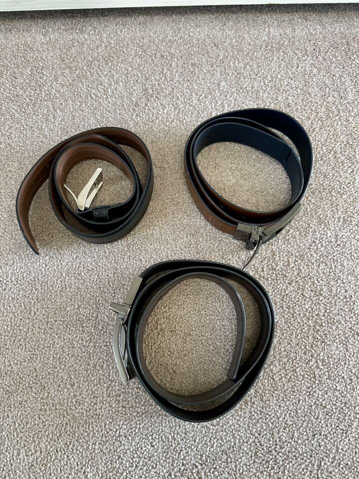 Mens 34 & 36 Leather Dress Belts Bosca CK Penguin