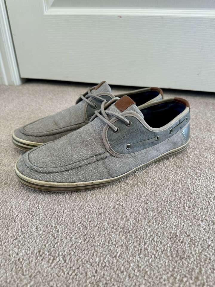 Mens 11 Aldo Leather/Canvas Slip On Shoes