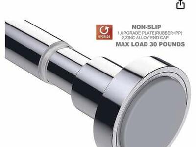 Spring Curtain Shower Rod - Chrome - 43-73 Inches