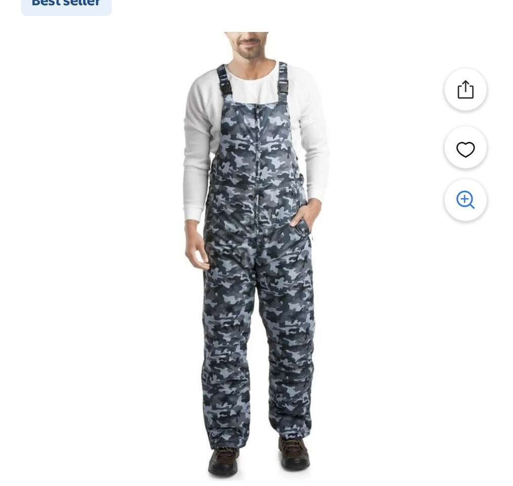 Mens Snowbib Snow Pants Overalls - Small - New!