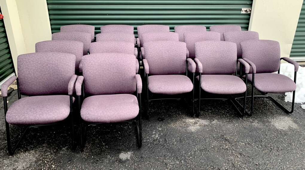 17 STEELCASE UPHOLSTERED GUEST CHAIRS