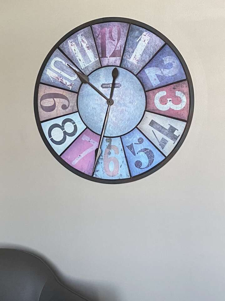 County Line Multi-Colored Wall Clock