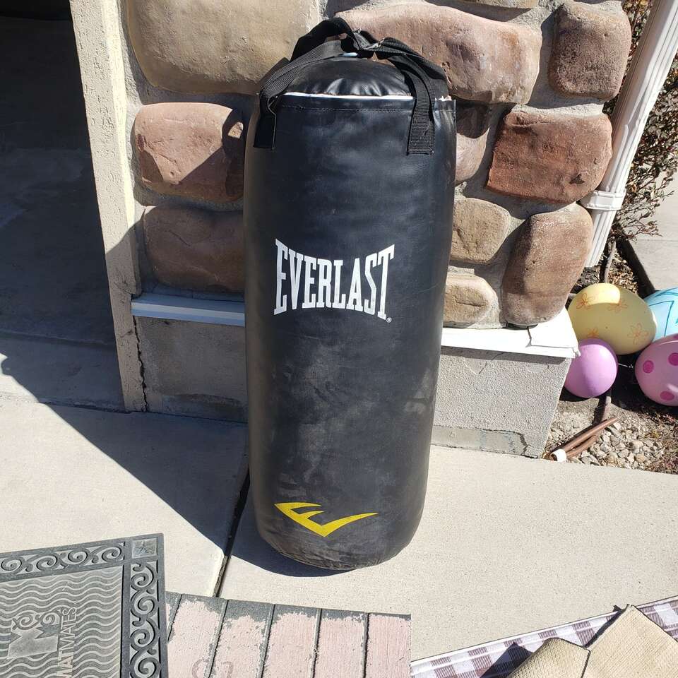 waited punching punching bag