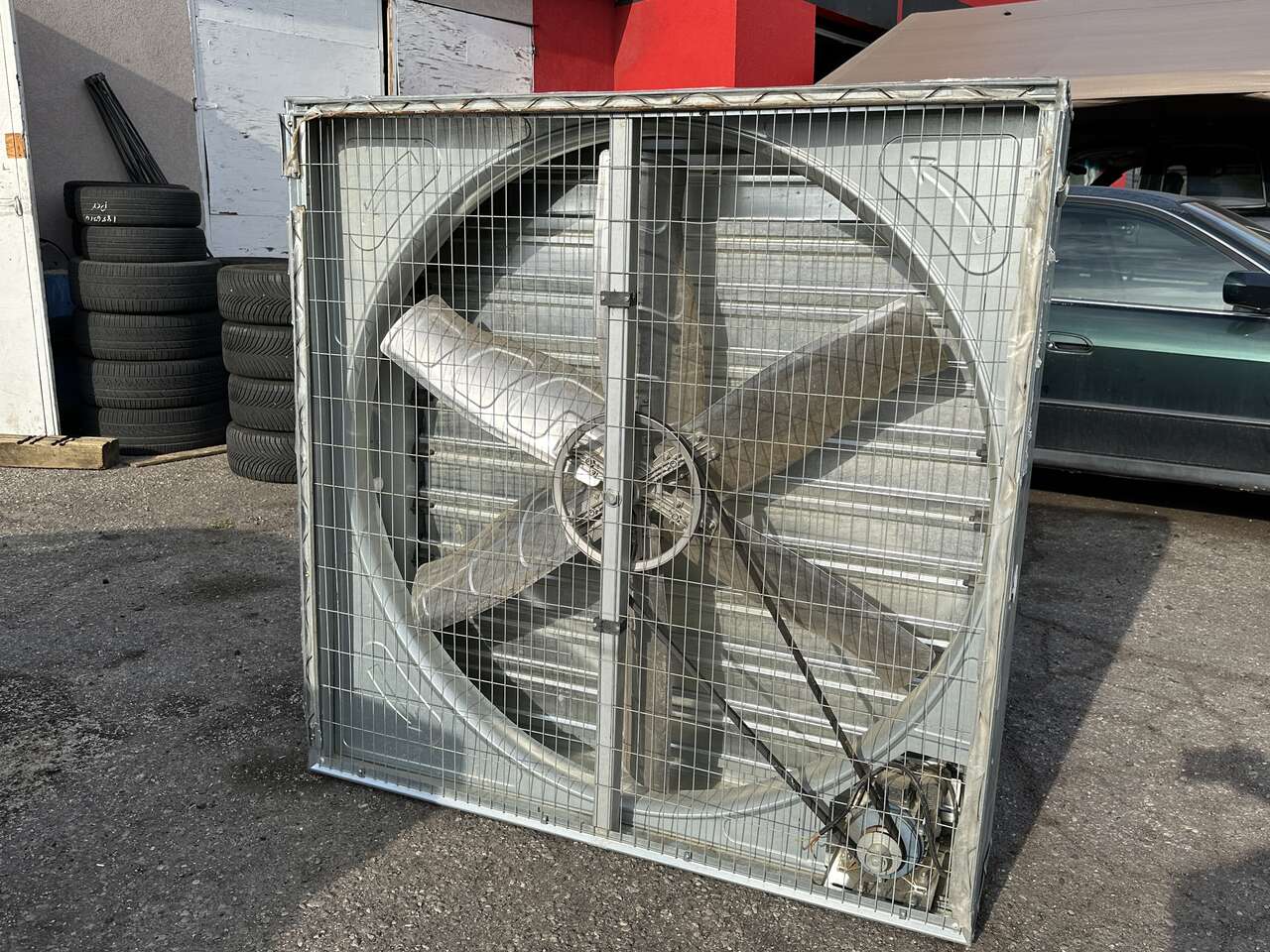 NEW Unused Greenhouse 54” Exhaust Fan, Belt Driven, 6 Blade, Shutters for Light Trap