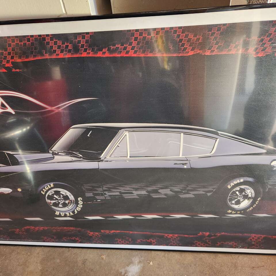 CUDA muscle car poster. Vintage