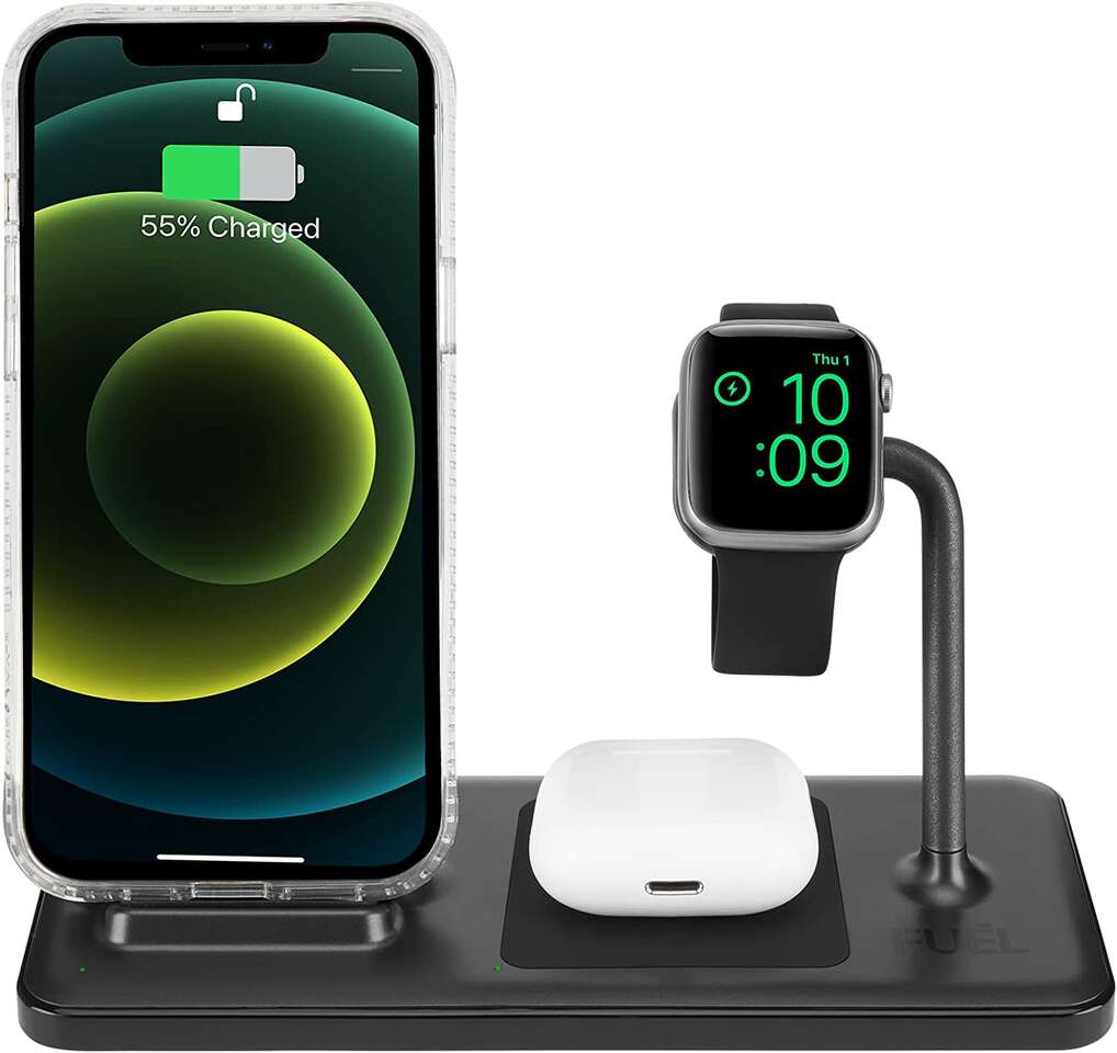 Fuel FL048624 Power Station Wireless Charger with USB-C Charging Port, Magnetic QI Charger, 1672189 #89789