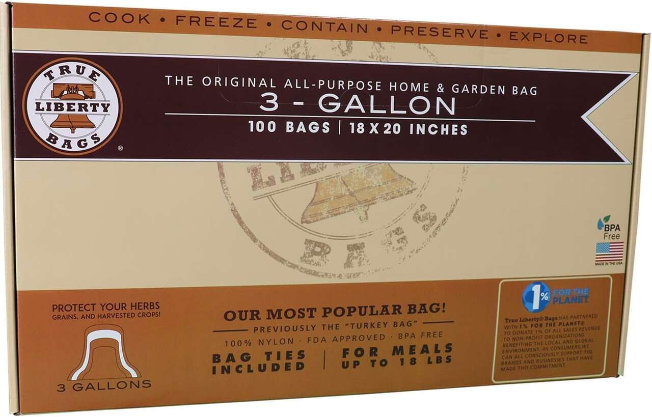 True Liberty All Purpose Plastic Bags 3 Gallon, 100 Pack #96147