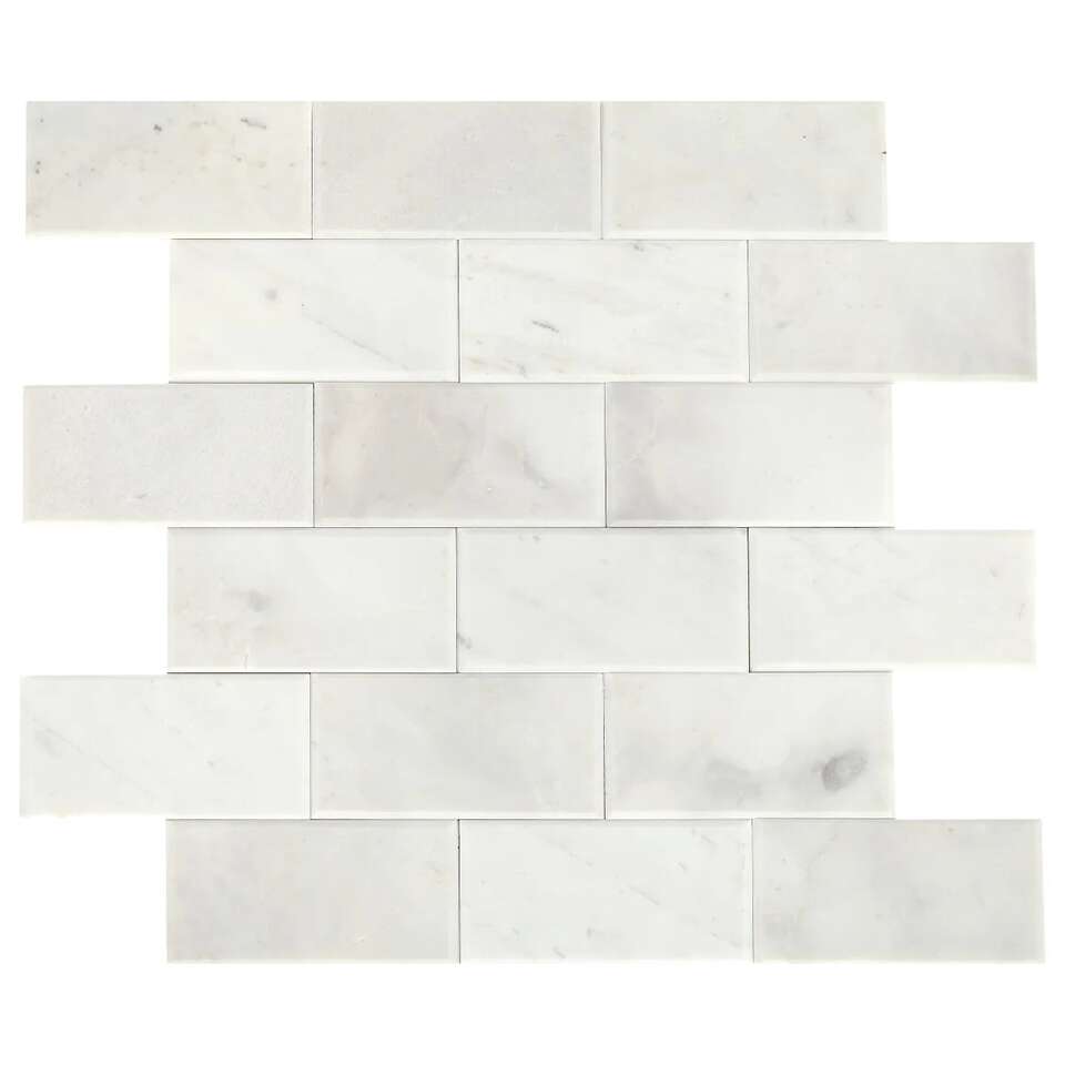 Mohawk Home Marble SimpleStick Stoney Mist Wall Mosaic Tile (12 pcs/carton) 1202004 #97422