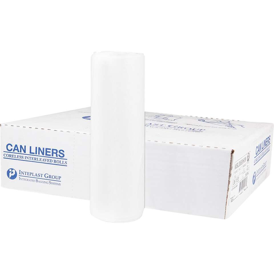 IBS Trash Can Liner, 36in x 58in Clear, 55 Gallon, 200 ct 1125380 #87544
