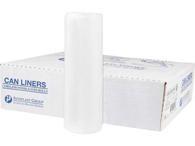 IBS Trash Can Liner, 36in x 58in Clear, 55 Gallon, 200 ct 1125380 #87544