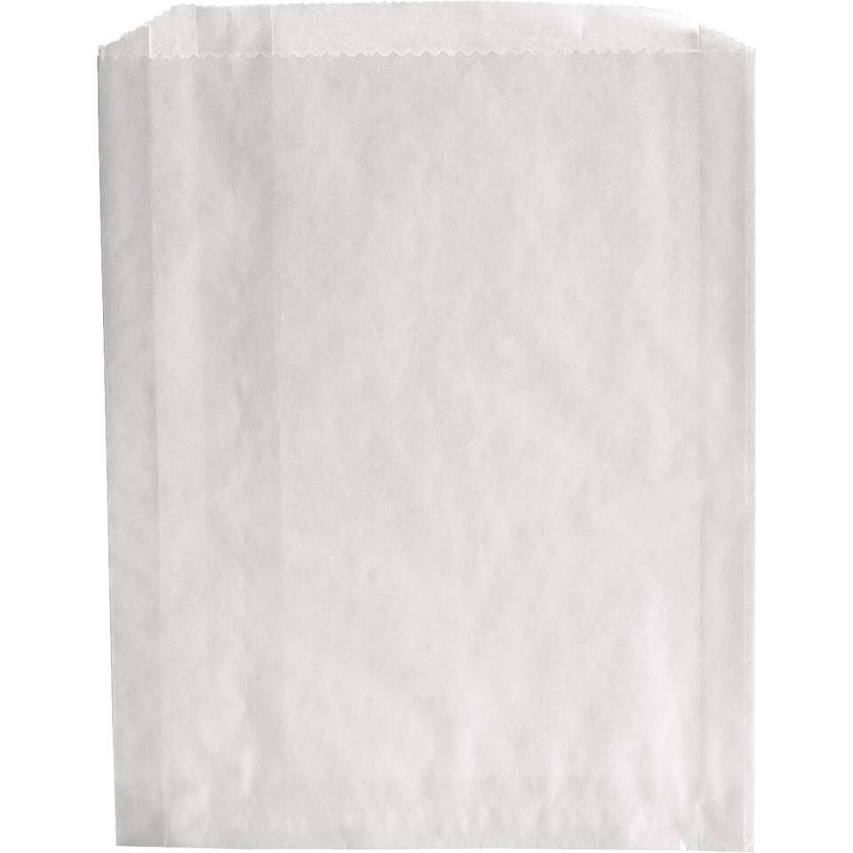 Bagcraft PB25 Grease Resistant Sandwich and Pastry Bag 6-1/2" L x 1" W x 8" H, 2000 ct. White 534067 #86796