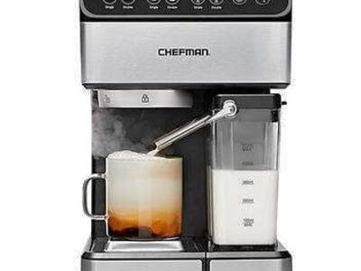 Chefman RJ54 6-in-1 15-Bar Pump Stainless Steel Espresso Machine 1246500 #85237