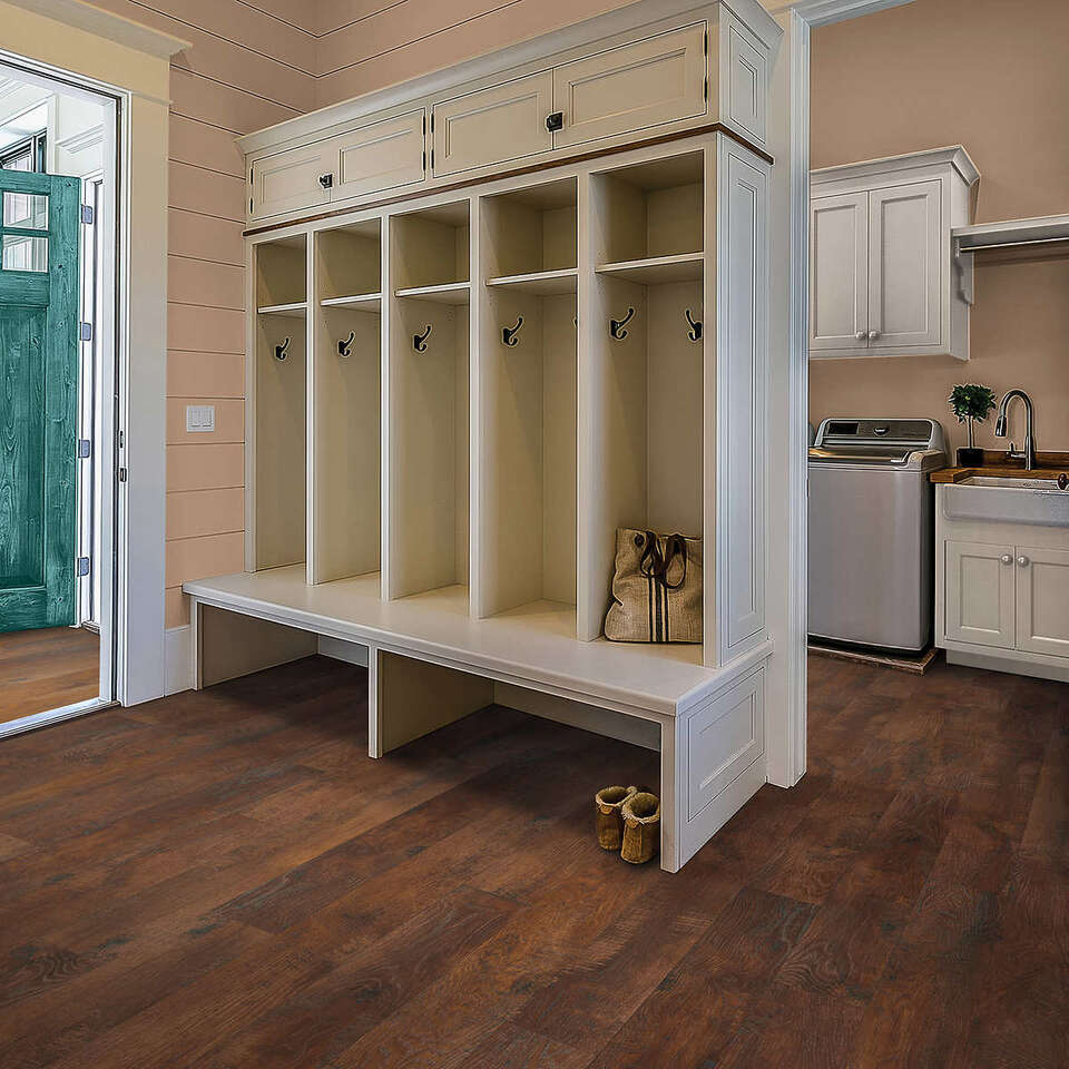 Mohawk Home Waterproof Barclay Oak Laminate Flooring 1692860 #94952