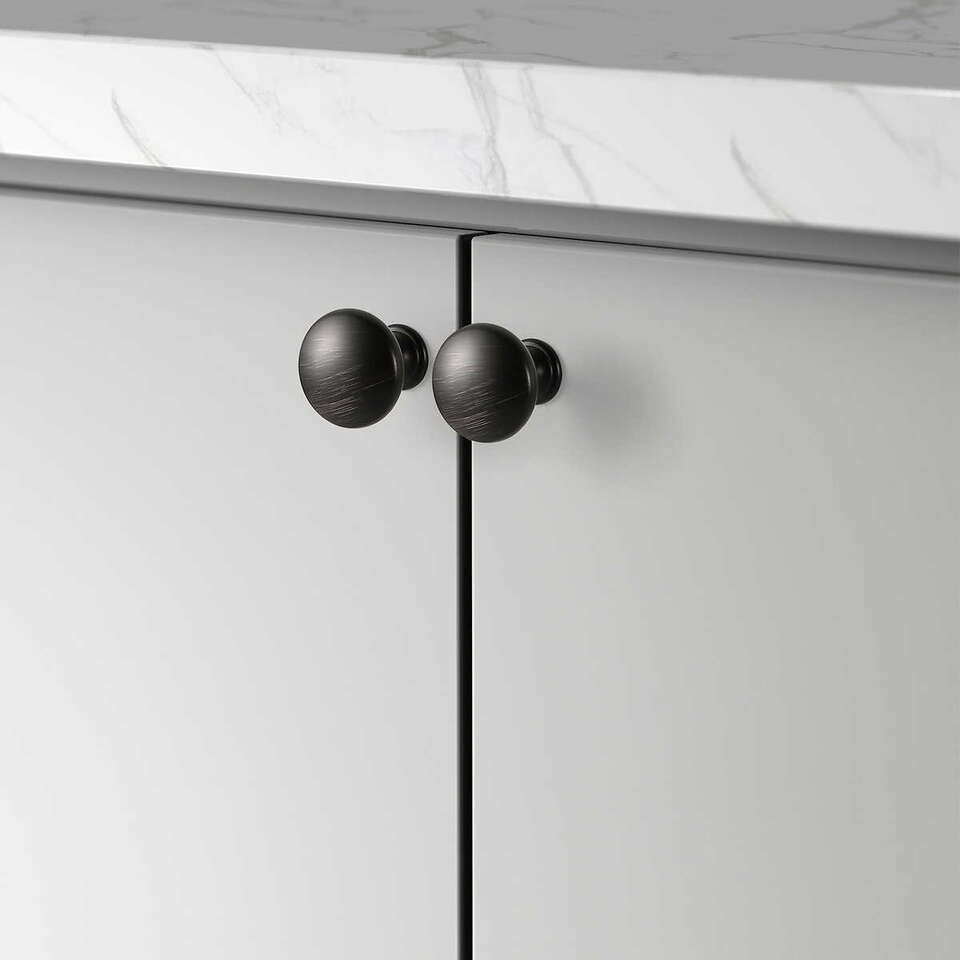 Modern Cabinet Pull Knob, Round Alpha Series Hardware SP-1145-K #75533